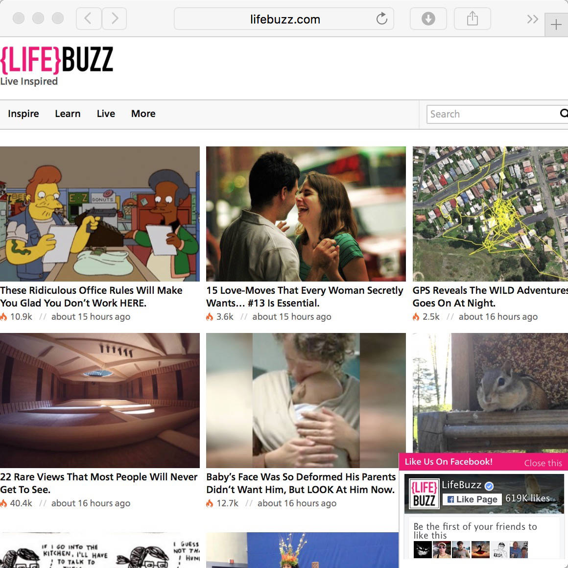 The Lifebuzz.com web site